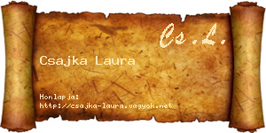 Csajka Laura névjegykártya